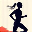 Illustration of a person jogging with a heart rate monitor icon, representing physical activity tracking