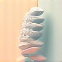 Icon depicting a calm face and a wavy line representing stress level monitoring