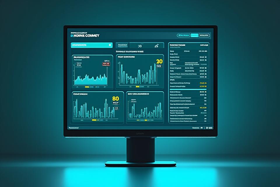 Clean, modern digital dashboard showing health metrics, graphs, and progress bars.