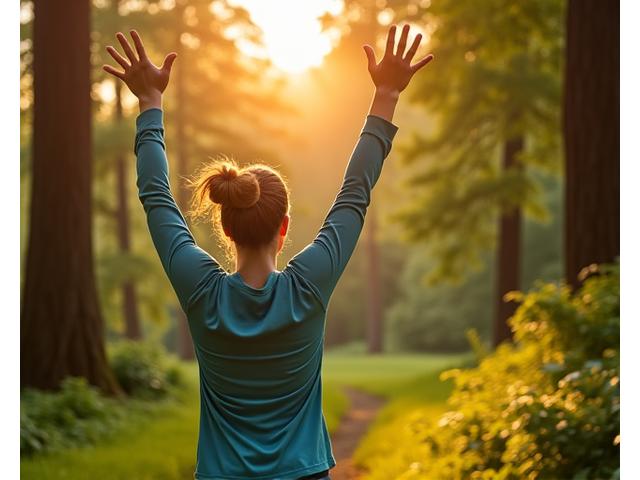 Active person stretching near a serene Portland park, reflecting outdoor exercise optimization.