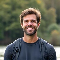 Portrait of Coach Marcus Greene, an energetic fitness coach.