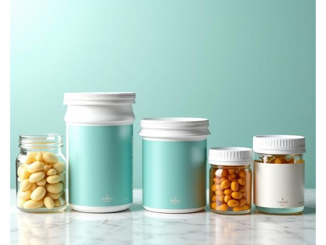 Variety of modern nutritional supplements, including protein powders, vitamins, and probiotics, neatly arranged with vibrant labels.